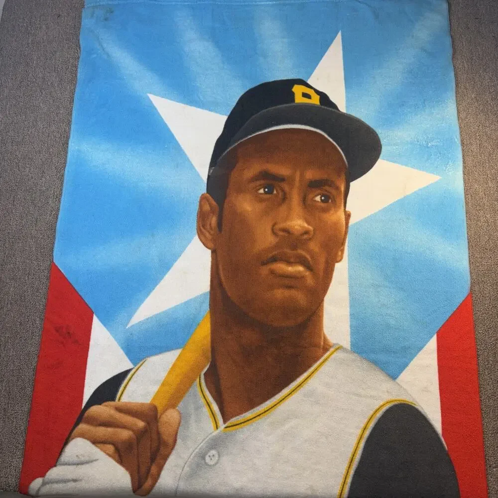 Pittsburgh Pirates Roberto Clemente Puerto Rico Beach Towel 57” x 30”